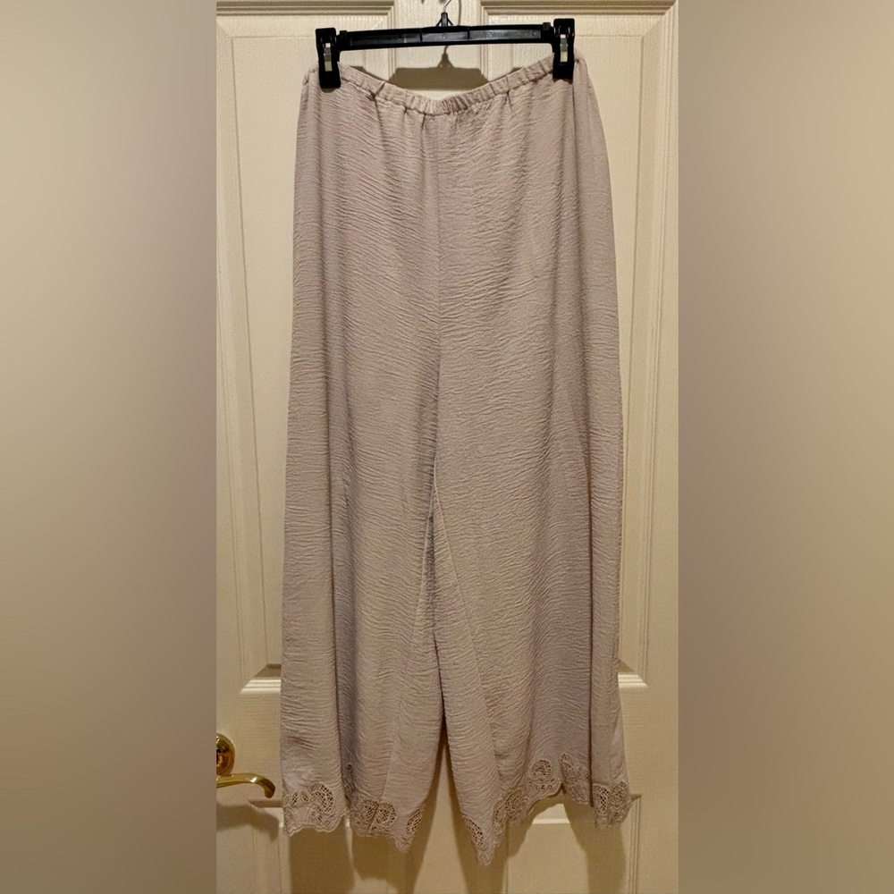 Beige Womens Tank and Pant Set